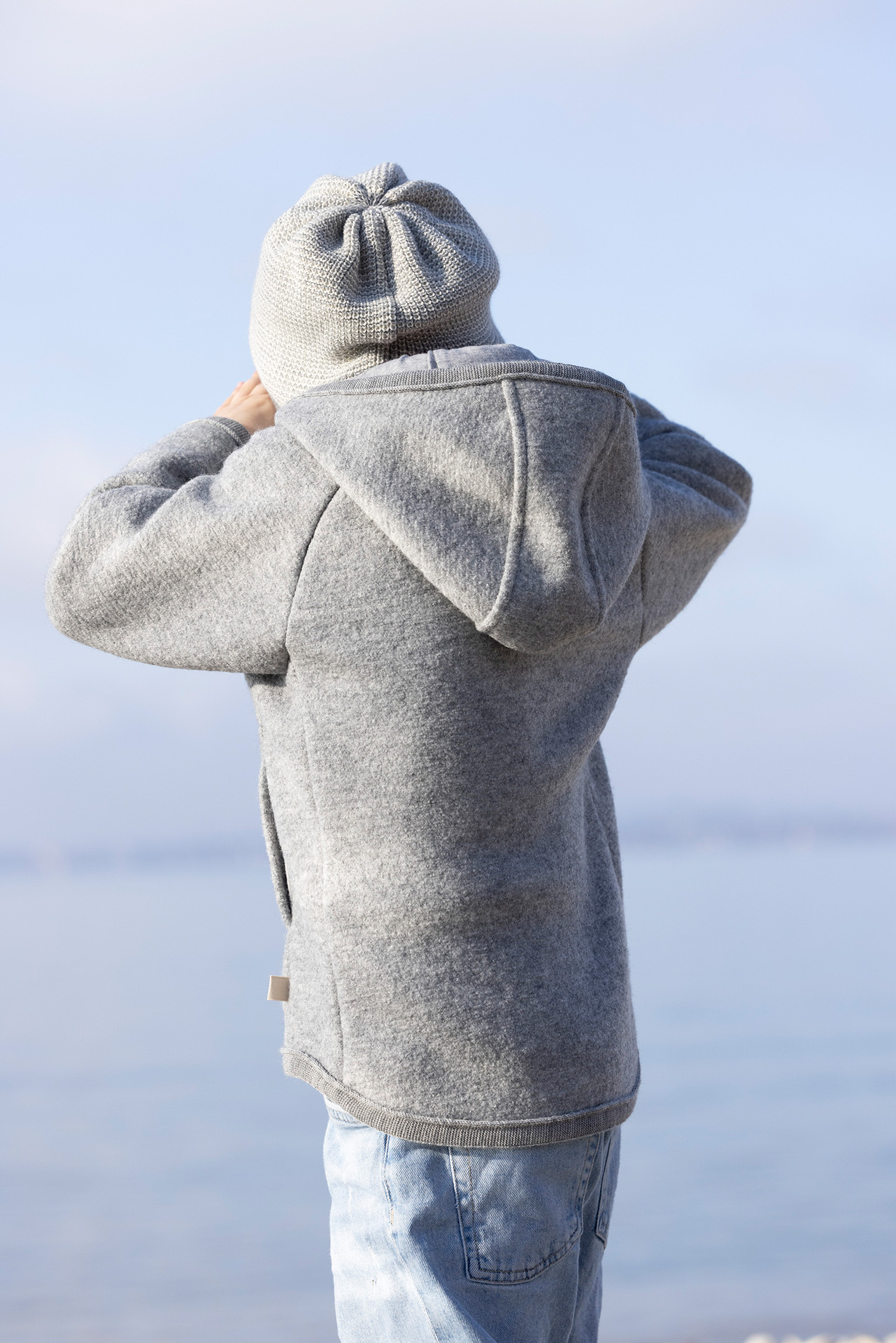Boiled Wool Jacket Zipp